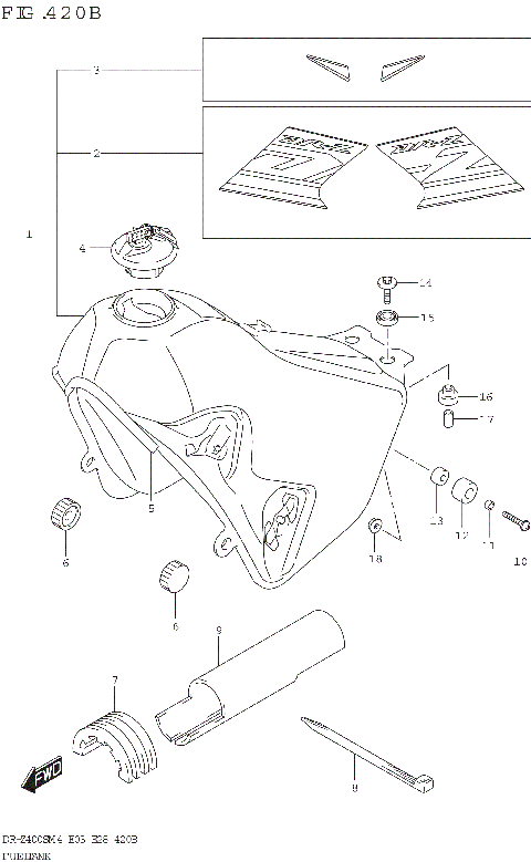 FUEL TANK (DR-Z400S:E33)