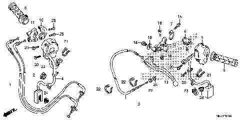 HANDLE LEVER@SWITCH@CABLE