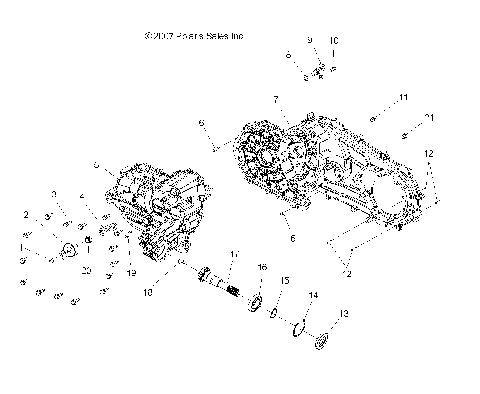 DRIVE TRAIN, MAIN GEARCASE - A08LH27AW/AX/AZ (49ATVTRANSCVR08SP300)