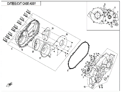CVT CASE ASSY.