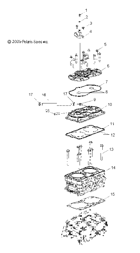 ENGINE, CYLINDER - S12CM8GSA/GSL/GEA (49SNOWCYLINDER10800RMK)