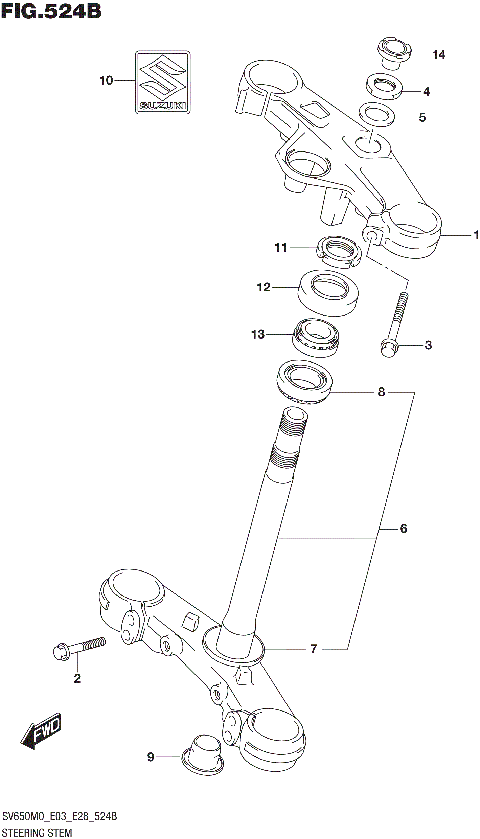 STEERING STEM (SV650XA)
