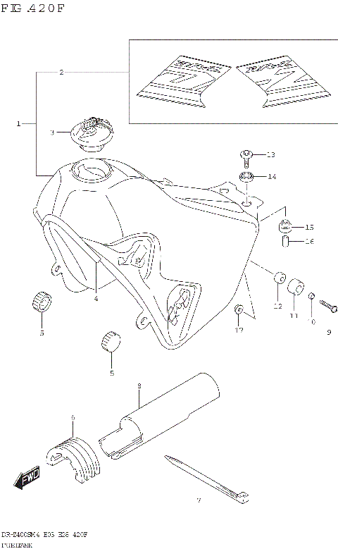 FUEL TANK (DR-Z400SM:E33)(CKS)