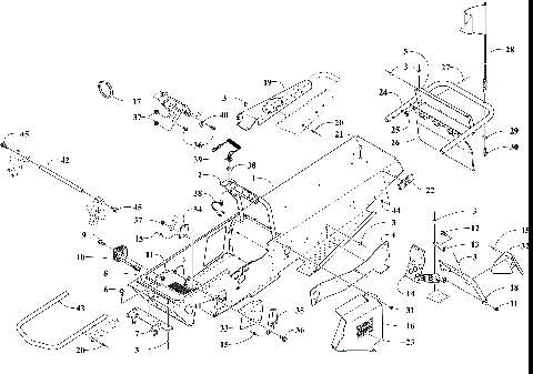 CHASSIS, FOOTREST, AND REAR BUMPER ASSEMBLY [108491]
