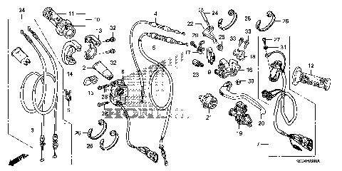 HANDLE LEVER@SWITCH@CABLE
