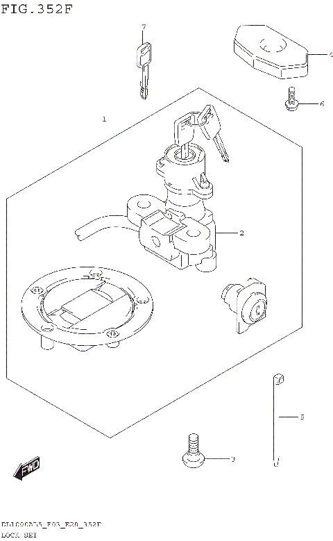 LOCK SET (DL1000AL5 E33)