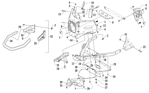 FRONT BUMPER AND FRAME ASSEMBLY