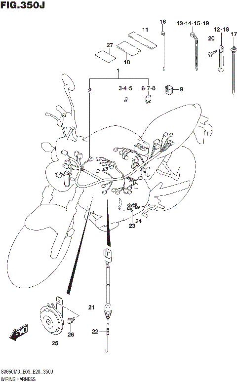 WIRING HARNESS (SV650XA:E28)