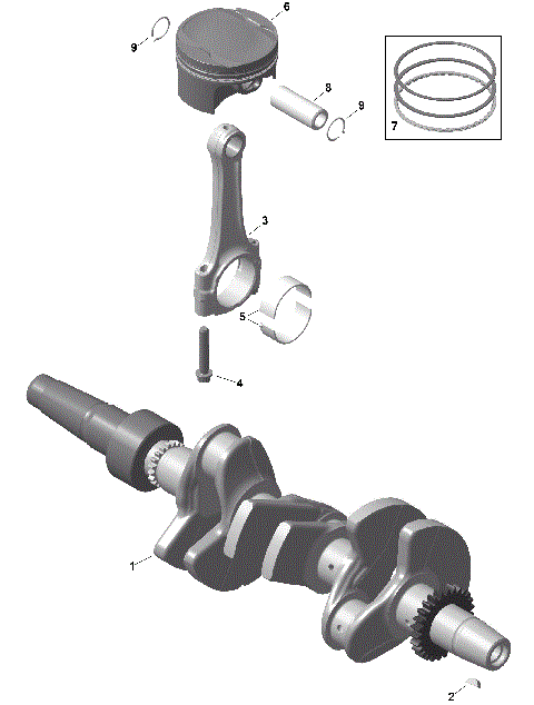 01- ROTAX - Crankshaft and Pistons