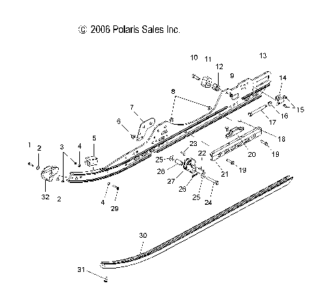 SUSPENSION, RAIL ASSEMBLY - S07MX4CS/CE (49SNOWSUSPRAIL07440IQ)