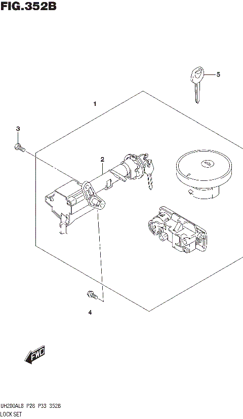 LOCK SET (UH200AL8 P33)