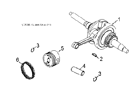 ENGINE, CRANKSHAFT and PISTON - A07FA09AA/AB (49ATVCRANKSHAFT07OTLW90)