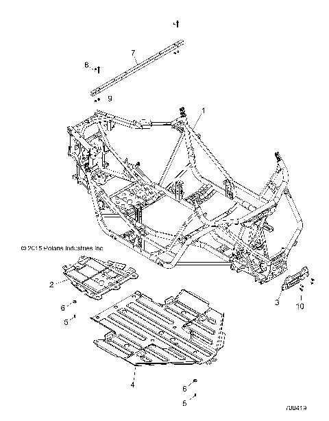 CHASSIS, MAIN FRAME AND SKID PLATE - Z16VBE99AK/AW/AB (700419)