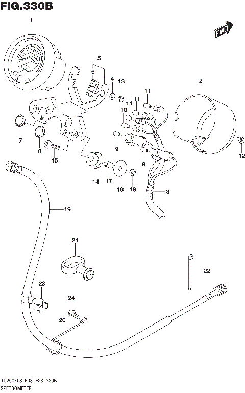 SPEEDOMETER (TU250XL8 E28)