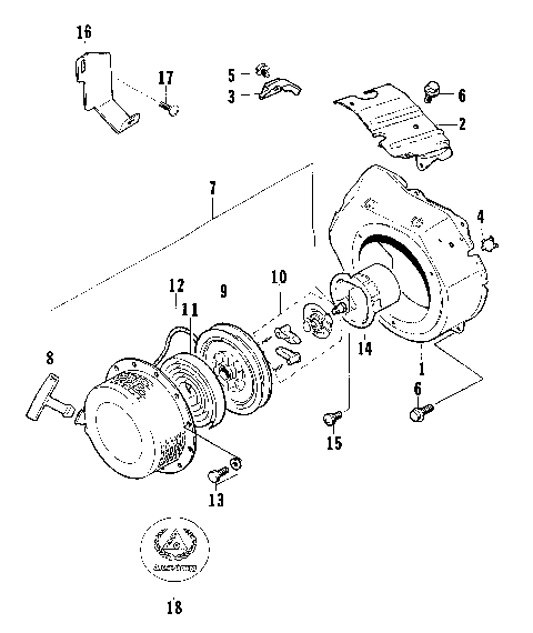 RECOIL STARTER ASSEMBLY [74876]