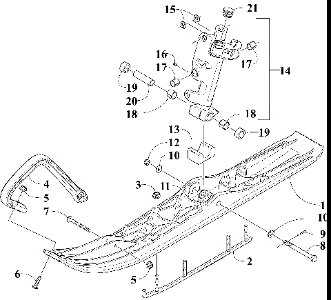 SKI AND SPINDLE ASSEMBLY [89622]