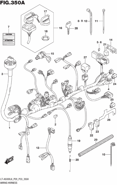WIRING HARNESS (LT-A500XL6 P28)