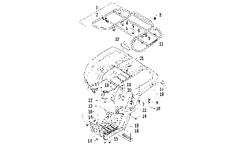 REAR RACK, BODY PANEL, AND FOOTWELL ASSEMBLIES [93205]