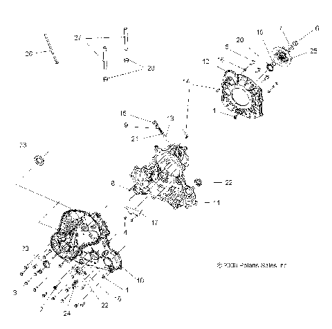 DRIVE TRAIN, MAIN GEARCASE - A09ZX85FS/CFS (49ATVGEARCASE09SPXP550)