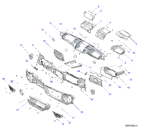 BODY, DASH -  R25RSE99A9/AS/AP/AL/AF/AK/B9/BS/BP/BL/BF/BK  (S0707902-1)