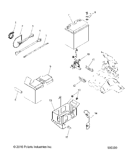 ELECTRICAL, BATTERY/BOX and CABLES - S19EEC8PS/PEB E.S. OPTION (600309)
