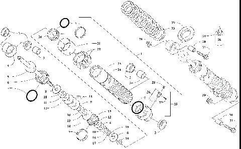 REAR SUSPENSION REAR ARM SHOCK ABSORBER [106017]