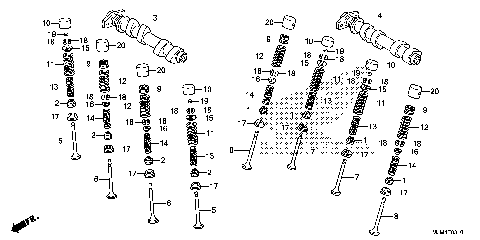 CAMSHAFT@VALVE (RR.)