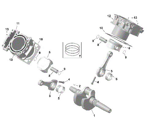 01- ROTAX - Crankshaft, Pistons and Cylinder