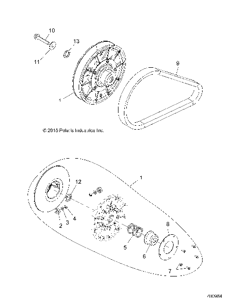 DRIVE TRAIN, SECONDARY CLUTCH - R16RTED1F1 (700984)