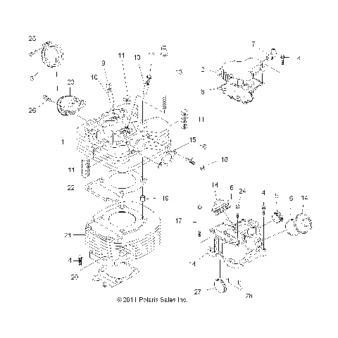 ENGINE, CYLINDER and HEAD - A13NA32FA (49ATVCYLINDER12TB)