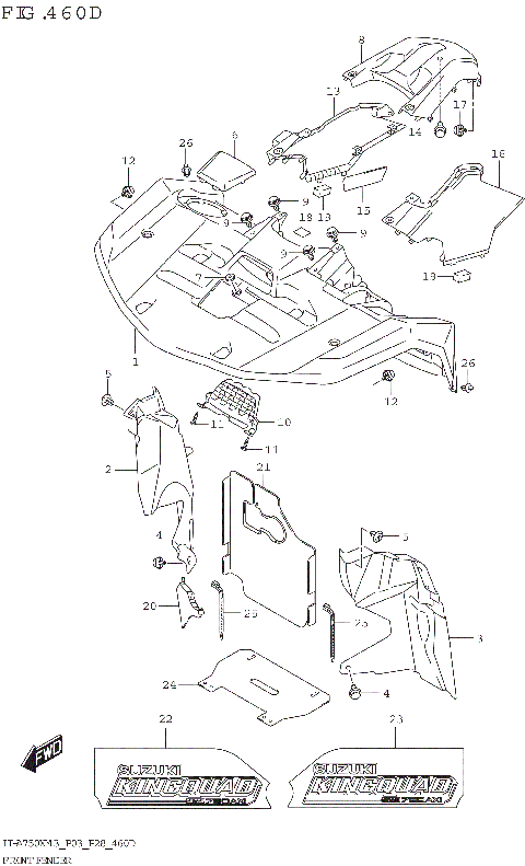 FRONT FENDER (LT-A750X:P28)