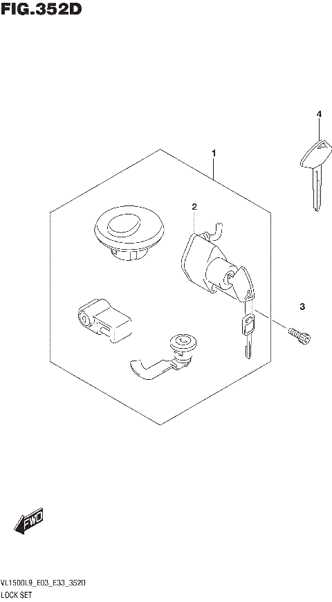 LOCK SET (VL1500TL9 E33)
