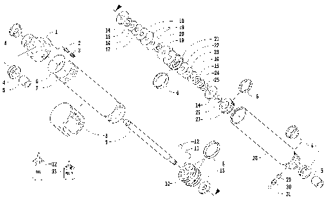 REAR SUSPENSION REAR ARM SHOCK ABSORBER [95128]