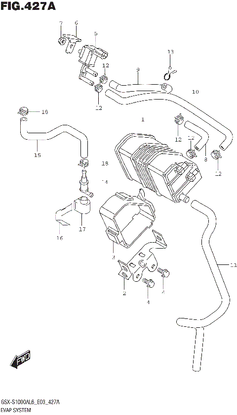 EVAP SYSTEM (GSX-S1000AL6 E33)
