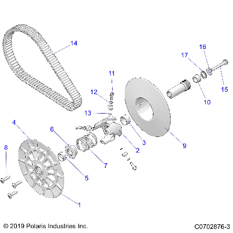 DRIVE TRAIN, SECONDARY CLUTCH - Z20R4_92AC/BC/AE/BE/AK/BK/AR/BR/AH/BH/AT/BT/LE/LT/LC (C0702876-3)