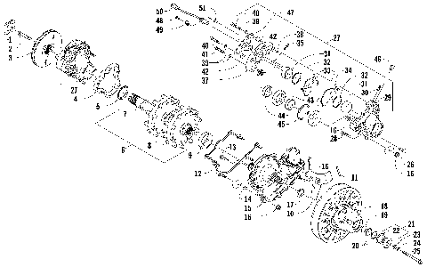 DRIVE TRAIN SHAFT AND BRAKE ASSEMBLIES [91123]