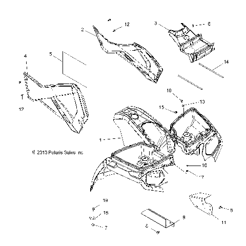 BODY, FRONT CAB and SIDE PANELS - A14MX5ETH (49ATVCAB14570UTE)