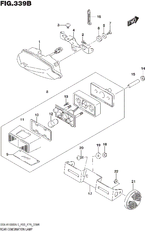 REAR COMBINATION LAMP (GSX-R1000AL5 E28)