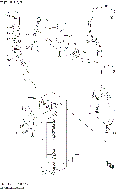 REAR MASTER CYLINDER (DL1050RR)