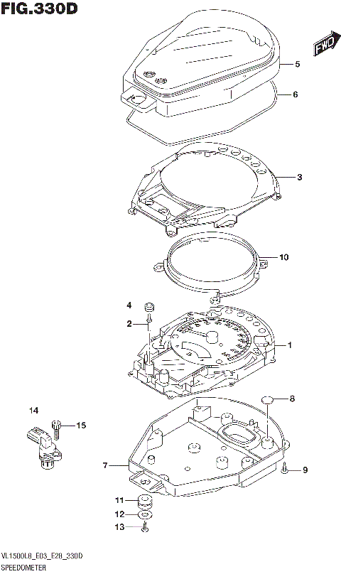 SPEEDOMETER (VL1500BTL8 E28)