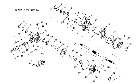 AXLE, REAR WHEEL - A07SB20AA (49ATVAXLE07PHX)