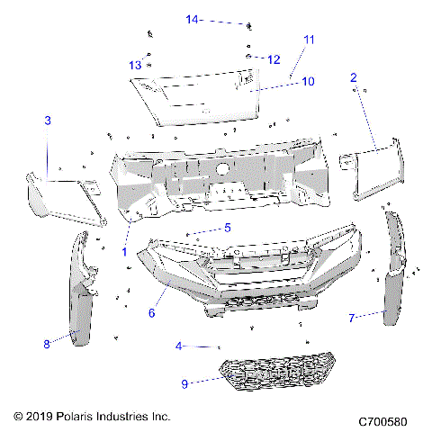BODY, HOOD AND FRONT FACIA - R21T6U99AP/AG/BP/BG (C700580)