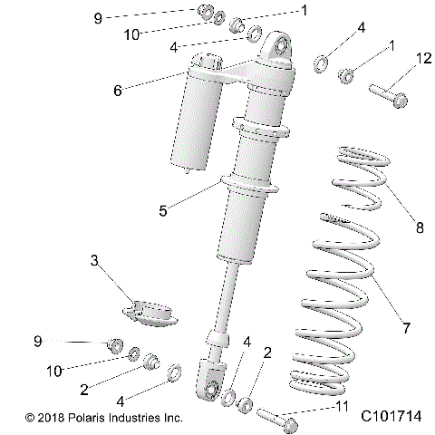 SUSPENSION, SHOCK, FRONT - A20SLZ95AE (C102340-6)