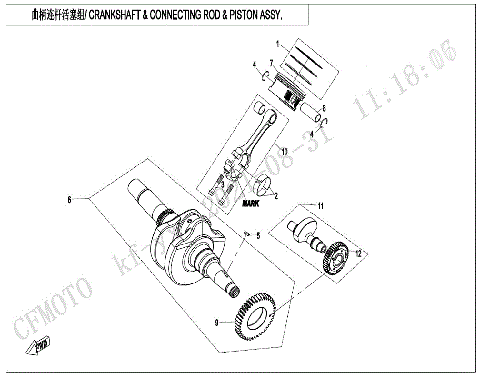 CRANKSHAFT & CONNECTING ROD & PISTON ASSY.