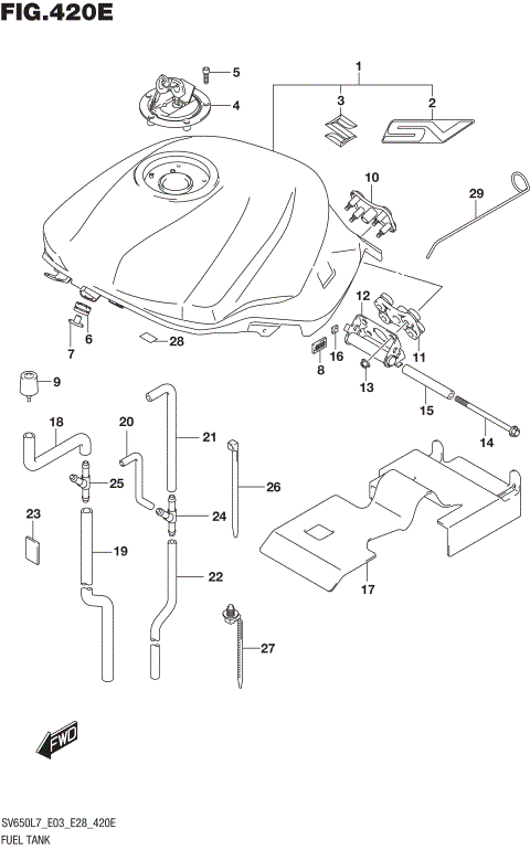 FUEL TANK (YKV)  (SV650AL7 E28)