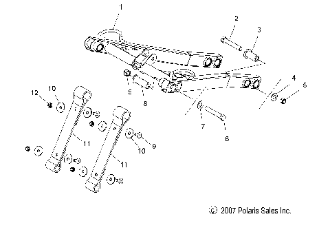 SUSPENSION, TORQUE ARM, FRONT - S10MX6JSA/JEA (49SNOWFTA08600IQ)