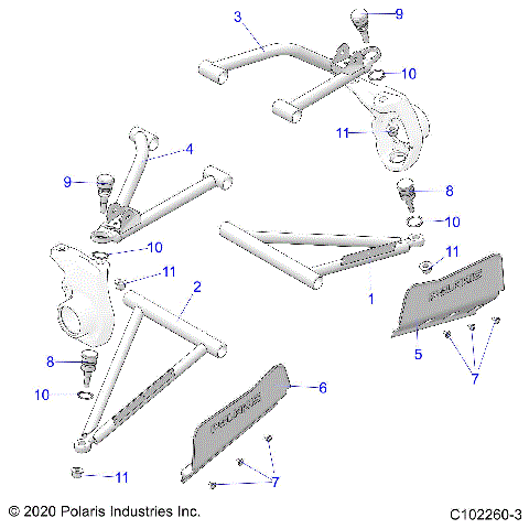 SUSPENSION, A-ARMS - A23SJS57CX/EX (C102260-3)