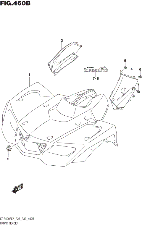 FRONT FENDER (LT-F400FL7 P33)