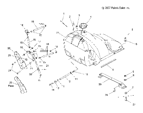 FUEL SYSTEM, FUEL TANK and PUMP - S08NT5BS/BE/BSA/BSF (49SNOWFUEL08FLTTRG)