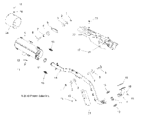 ENGINE, EXHAUST - A11MN50ET (49ATVEXHAUST11SP500TR)